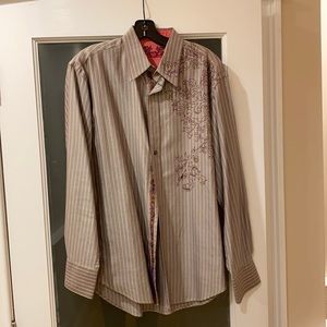 Robert Graham gently used classic fit large with embroidery